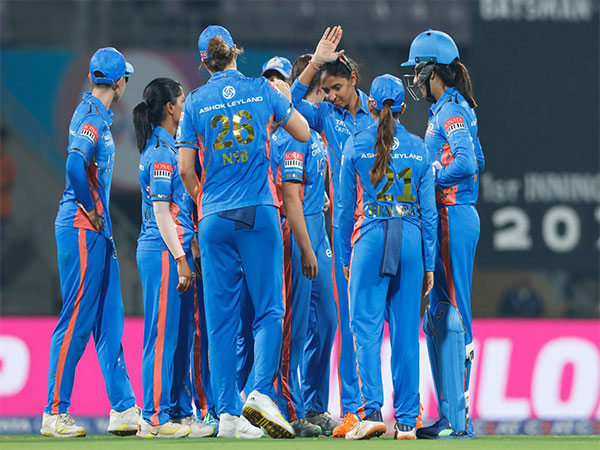 Mumbai Indians players celebrating a wicket. (Photo- WPL Twitter) 