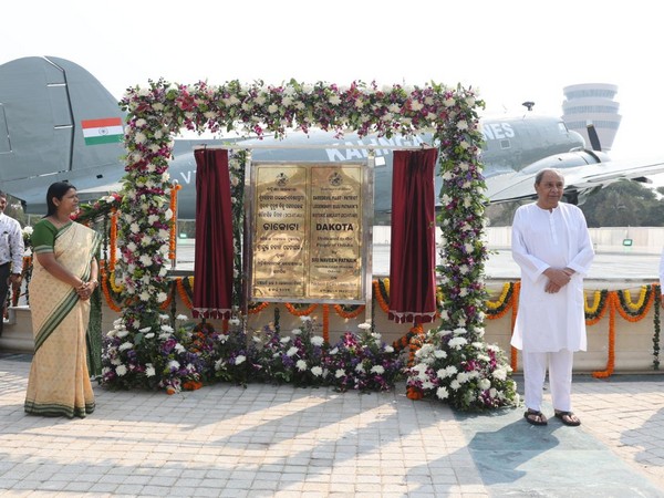 Odisha Chief Minister Naveen Patnaik during the unveiling of Biju Patnaik's 'Dakota' aircraft 