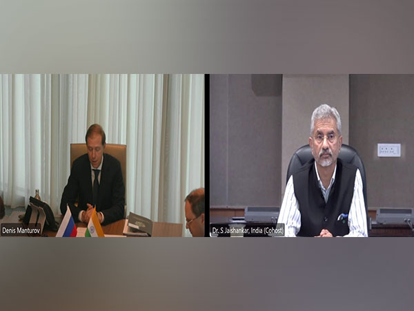 EAM S Jaishankar and Russian Dy PM Denis Manturov virtually reviewed IRIGC-TEC. (Photo/Twitter handle of S Jaishankar)
