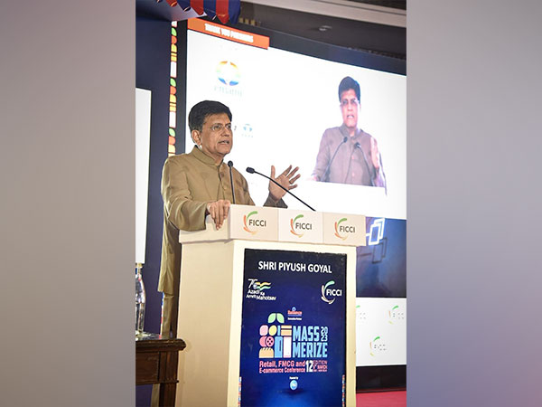 Union minister Piyush Goyal at 12th edition of 'MASSMERIZE 2023' by FICCI (Image: Twitter/Piyush Goyal)