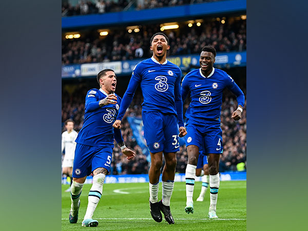 Wesley Fofana celebration against Leeds United (Photo: Twitter/Chelsea)