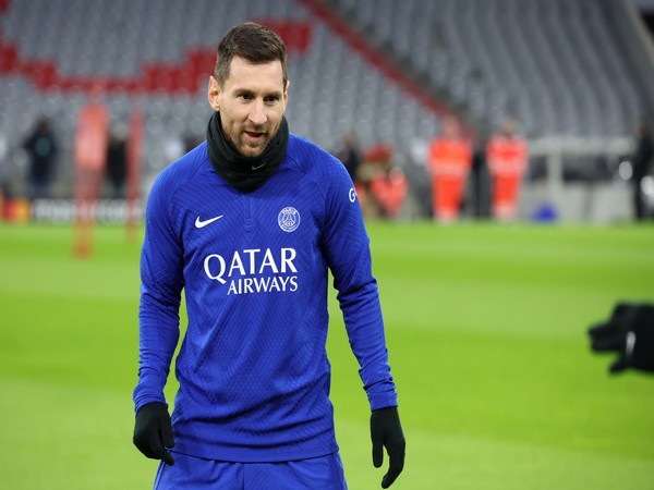 Lionel Messi training before second leg against Bayern Munich (Photo: Twitter/PSG)