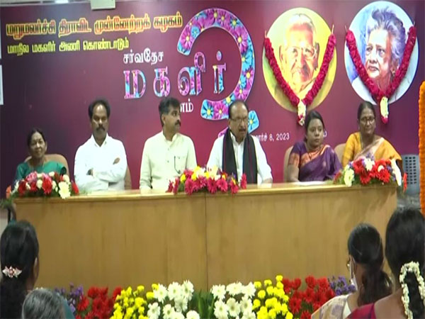 International Women's Day celebration at MDMK headquarters in Chennai. (Photo/ANI)