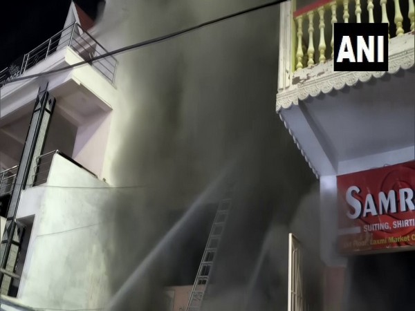 Fire break out at a Market complex in Odisha (photo/ANI)