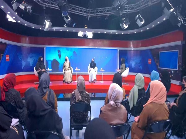 An all-female panel discussion was organised by an Afghan broadcaster on International Women's Day. (Image Credit: Screengrab from TOLOnews YouTube)