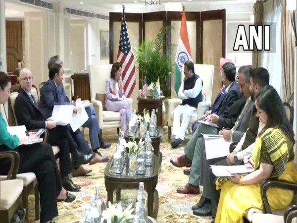 Union Minister of Education Dharmendra Pradhan, US Secretary of Commerce Gina Raimondo (Photo/ANI)