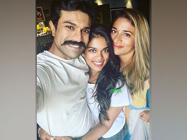 Ram Charan with his sisters (Image Source: Instagram)