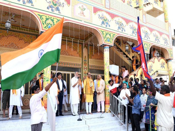 Lok Sabha Speaker Om Birla visited Shrinathji Temple in Manama, Bahrain. (Photo/ANI)