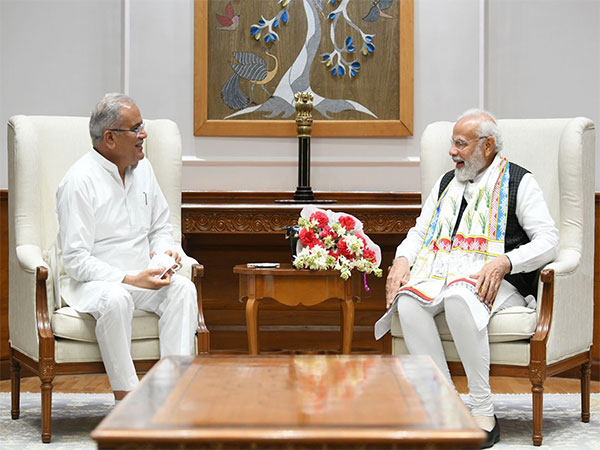 Chhattisgarh Chief Minister Bhupesh Baghel with Prime Minister Narendra Modi 