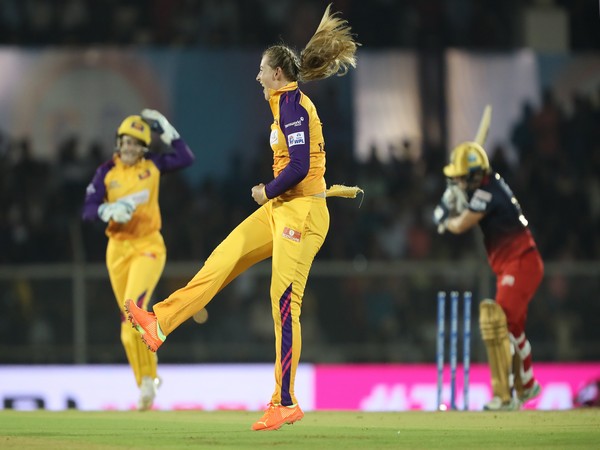 Sophie Ecclestone was the pick of the bowlers for UP Warriorz. (Photo- WPL Twitter)