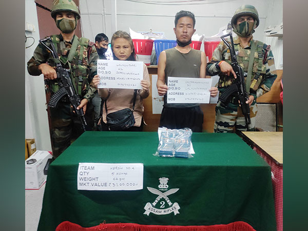 Assam rifles with accused (Photo/ANI)