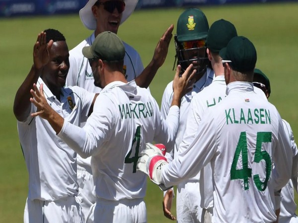 South African team celebrating. (Photo- ICC Cricket)