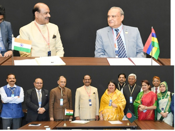 Lok Sabha Speaker Om Birla meets counterparts from Australia, Bangladesh (Image Credit: Twitter/@ombirlakota)