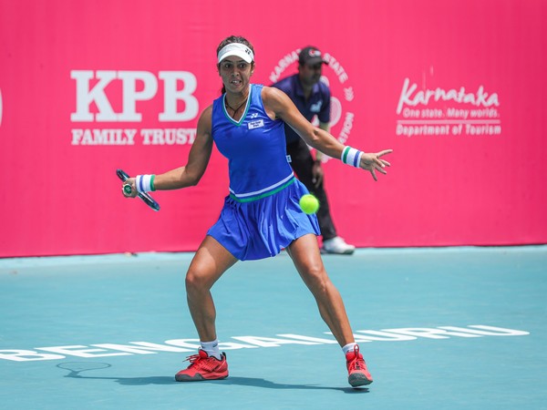Ankita Raina in action. (Photo- ITF Women's Open)