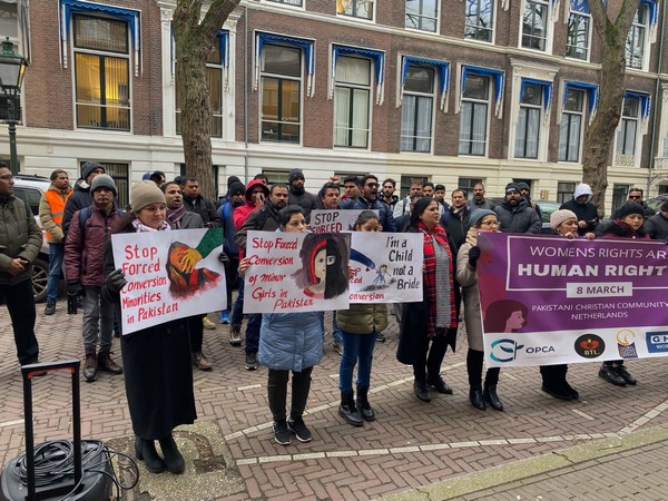 Overseas Pakistan Christian Association protest in Netherlands (Source: GHRD)