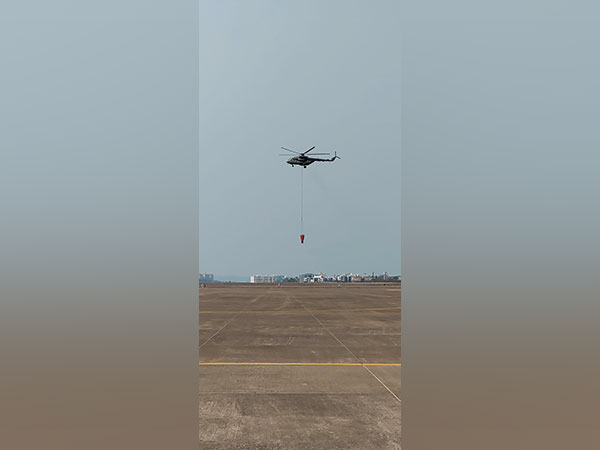 An IAF helicopter deployed in the operation at Goa. (Photo/ IAF)
