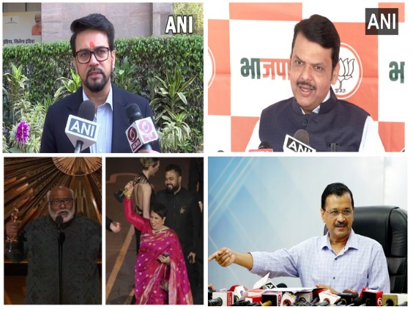 Political leaders congratulating teams of RRR and elephant cruiser