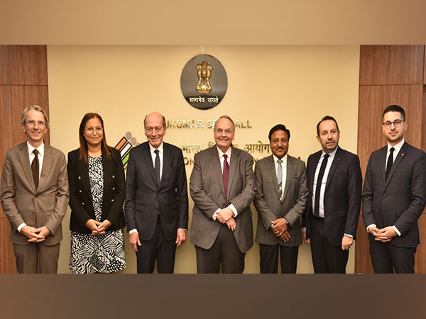 French Parliamentary Committee on Foreign Affairs delegation meets CEC Rajiv Kumar (Image Credit: Twitter/@ECISVEEP)