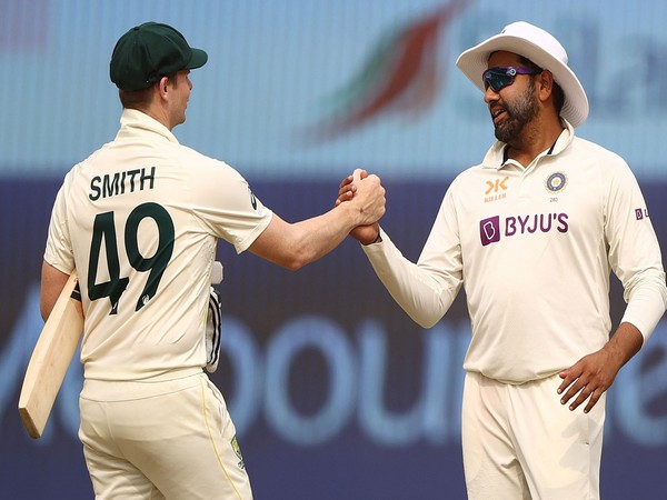 Steve Smith and Rohit Sharma shaking hands. (Photo- cricket.com.au)