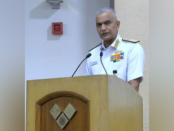 Navy Chief Admiral R Hari Kumar addressing the Vivekananda International Foundation.