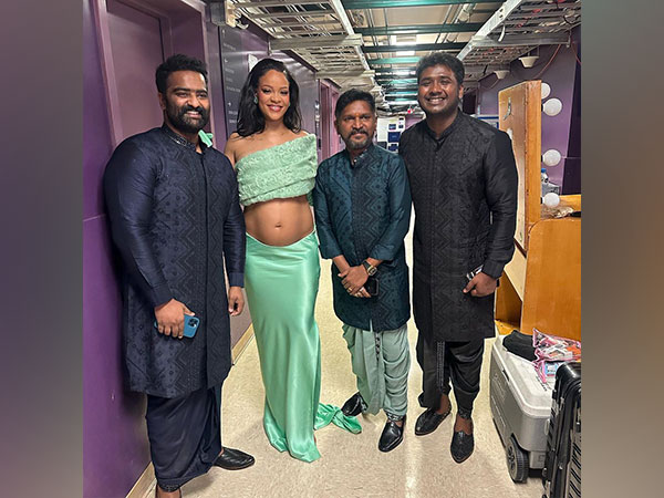Kaala Bhairava and Rahul Sipligunj with Rihanna (Image source: Instagram)