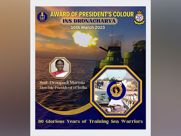 INS Dronacharya to get President's Colour. 