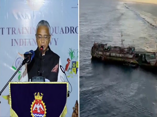 Mauritius Prime Minister Pravind Kumar Jugnauth speaking at event (Image Credit: Indian Navy Spokesperson's Twitter)