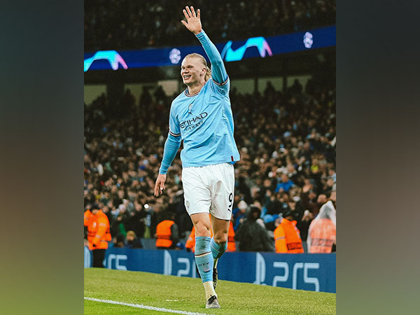 Erling Haaland celebrating his fifth goal (Photo: Twitter/Manchester City) 