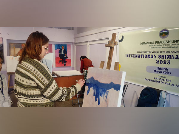 An artist during the Summit. (Photo/ANI)