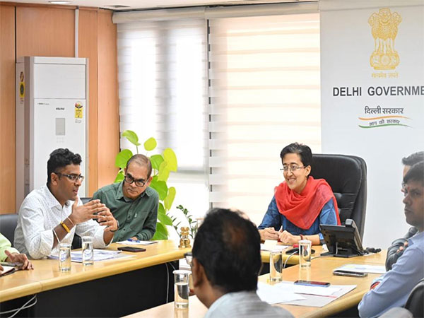 Delhi Education Minister Atishi during the meeting. (Photo/ANI)
