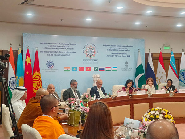 The ongoing SCO conference moderated by Prof Anupa Pande. (Image Credit: Twitter/@MinOfCultureGoI)