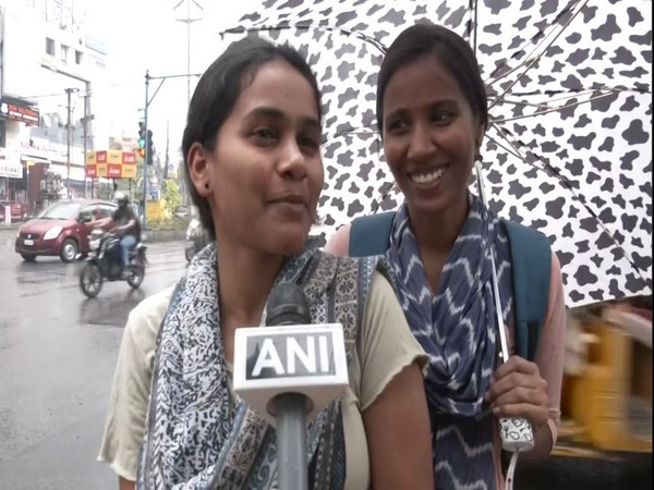 Rain lashes several parts of Hyderabad on Thursday, brings respite to people (Photo/ANI)