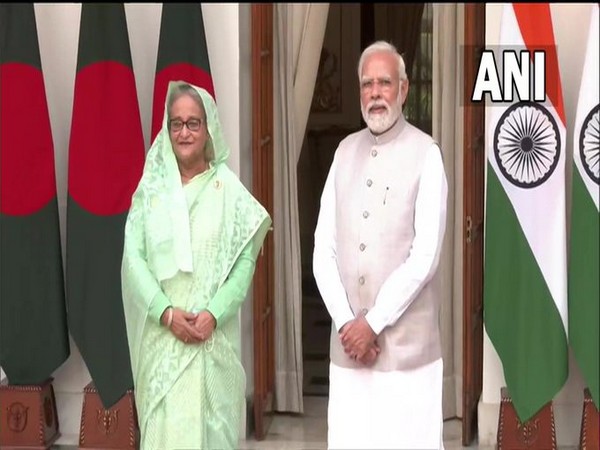 Bangladesh PM Sheikh Hasina with PM Modi.