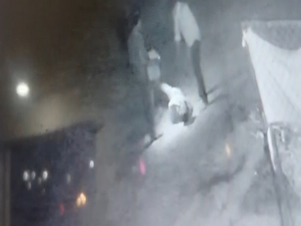 Three men attack mentally challenged man in Andhra Pradesh's Karkinada district. (Photo/ANI)