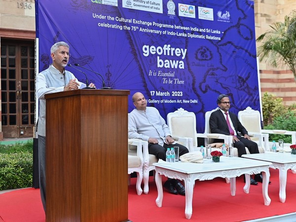 EAM Jaishankar at the inauguration of The Exhibition Sri Lankan Architect 'Geoffrey Bawa' in New Delhi. (Photo/ANI)
