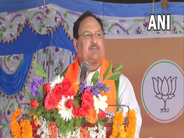 BJP president JP Nadda in Chitradurga (Photo/ANI)