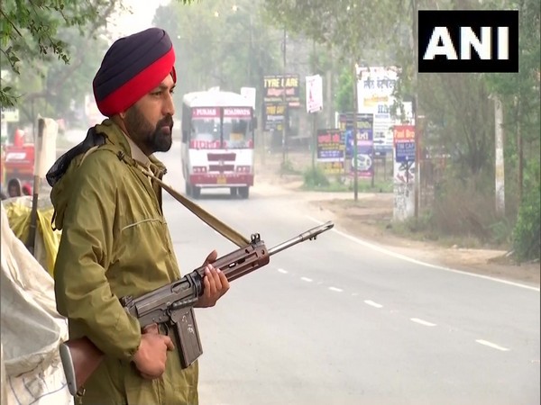 Visual of police personnel in Punjab (Photo/ANI)