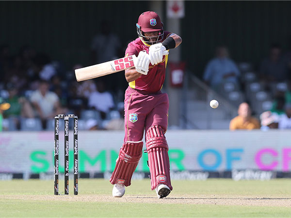 WI skipper Shai Hope in action. (Photo- ICC Twitter)