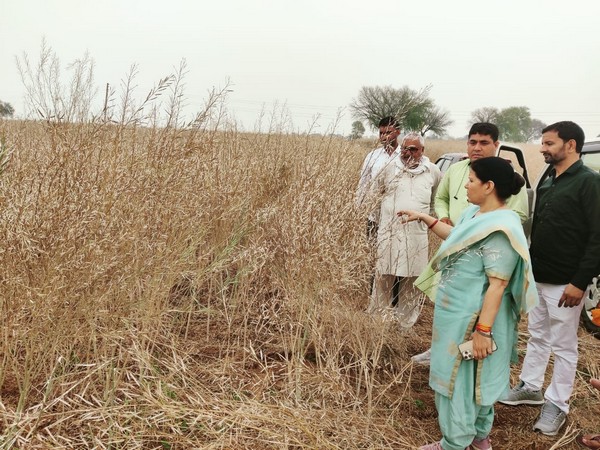 Congress MLA from Jhajjar, Geeta Bhukkal in Jhajjar. (Photo/ANI)