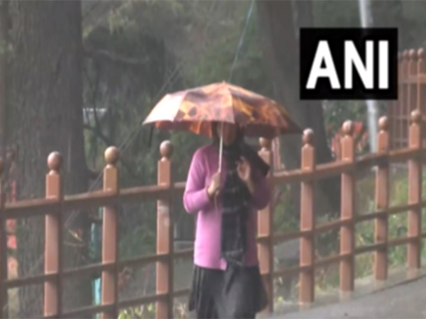 Rain lashed Shimla on Sunday. (Photo/ANI)