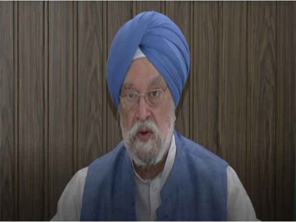 Union Petroleum Minister Hardeep Singh Puri during the press conference on Monday (Photo/ANI)