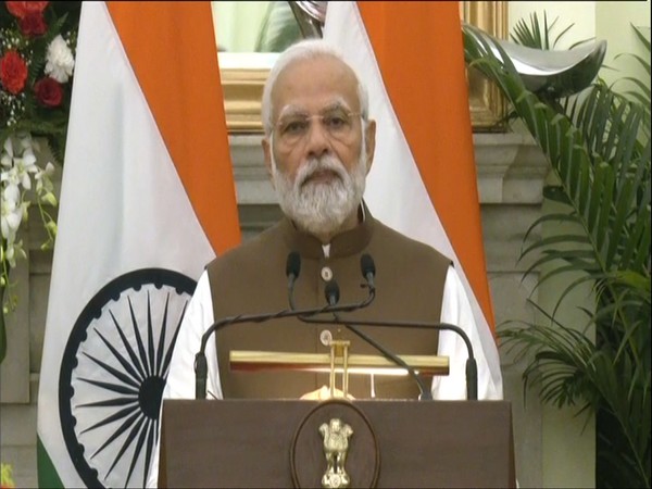 Prime Minister Narendra Modi addressing Joint Statement. (Photo/ANI)