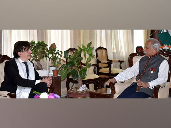 Consul General of France, Didier Talpain with Governor of Arunachal Pradesh, KT Parnaik. (ANI)