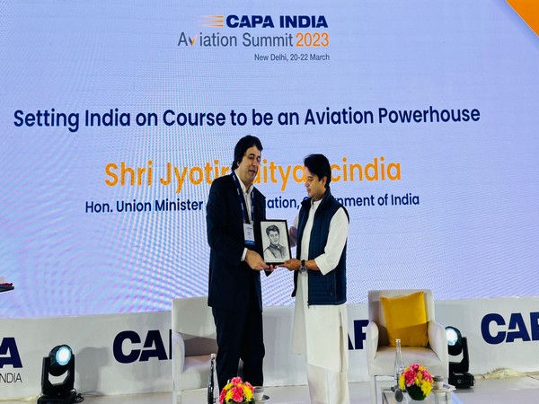 Union Minister of Civil Aviation and Steel Jyotiraditya M Scindia at the CAPA India's Aviation Summit 2023. (Photo Source: PIB)
