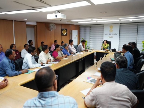Delhi Education Minister Atishi chairing meeting (Photo/ANI)