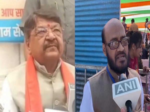 National General Secretary of Bharatiya Janata Party (BJP) Kailash Vijayvargiya (L) and Congress Spokesperson KK Mishra (R) (Photo/ANI)