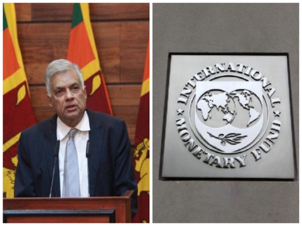 Sri Lankan President Ranil Wickremesinghe and IMF.