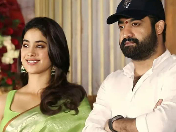 Jr NTR, Janhvi Kapoor from NTR 30 event (Image Source: Twitter)