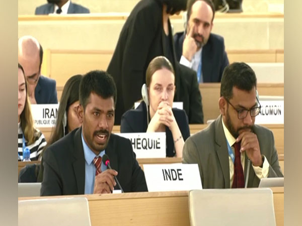 PR Thulasidhass, Under Secretary, Ministry of External Affairs, Permanent Mission of India at the United Nations Human Rights Council (Photo/ANI)