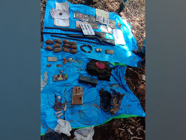 BSF unearthed a huge dump of arms and explosives of the Maoists (Photo/ANI)